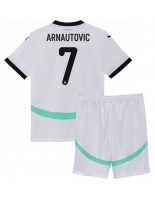 Rakousko Marko Arnautovic #7 Venkovní dres pro děti ME 2024 Krátký Rukáv (+ trenýrky)